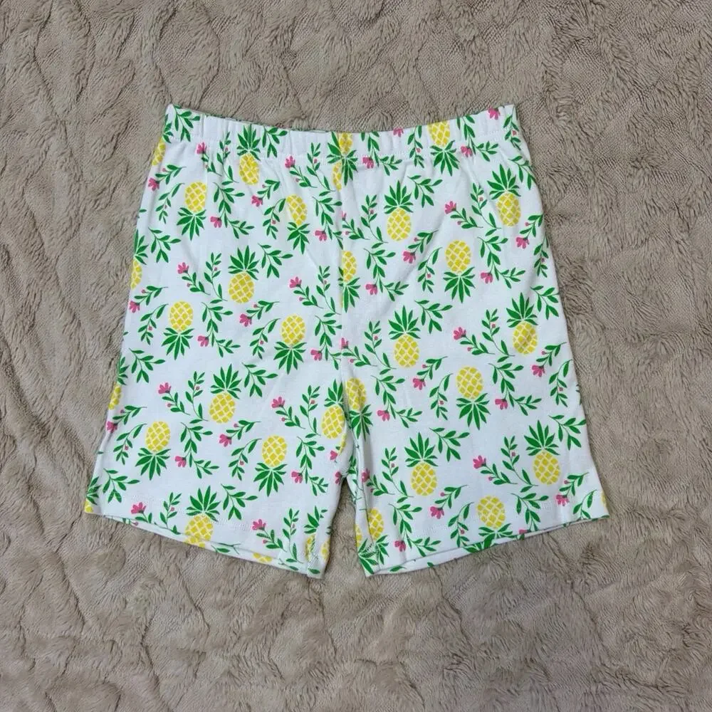 Janie and Jack Girls Pineapple Print Short Sleeve Pajama Set NWOT Size 12